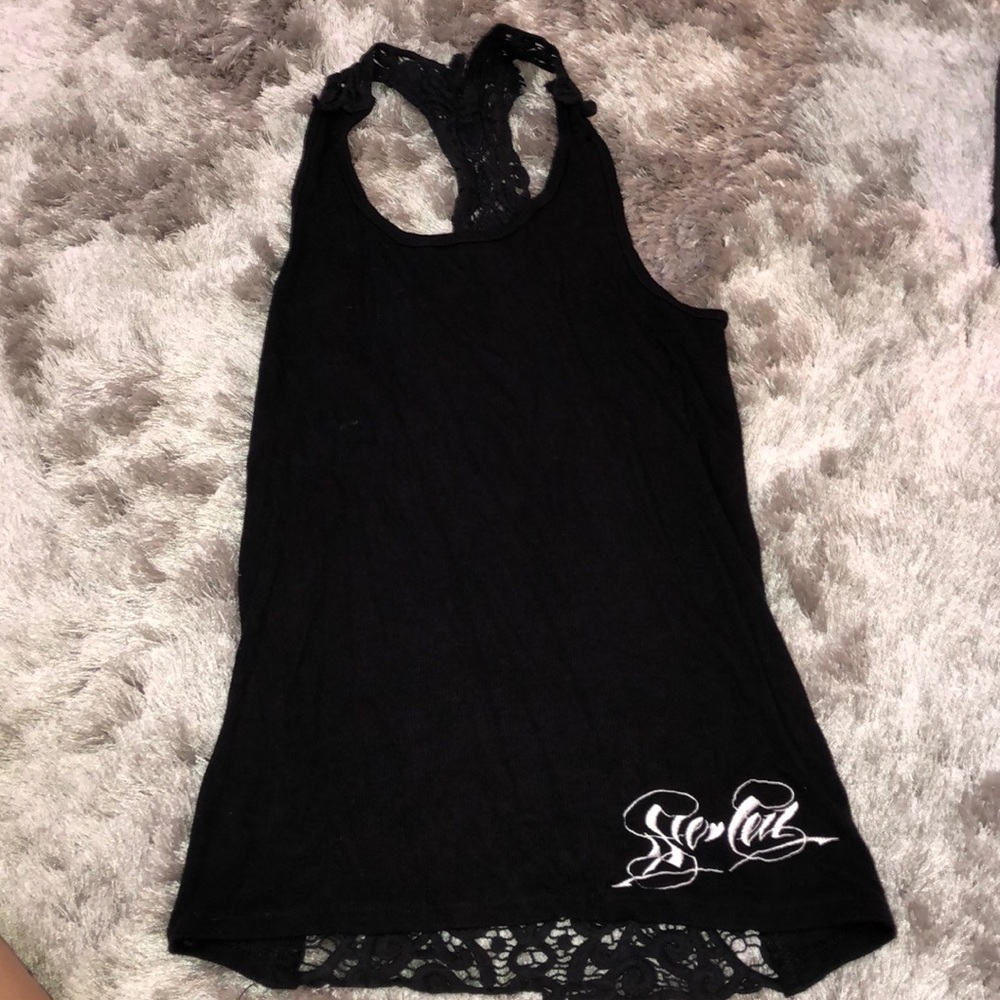 Black tank top